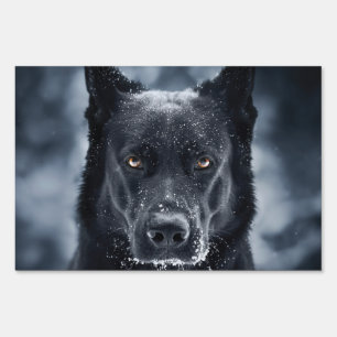 Black German Shepherd Sign