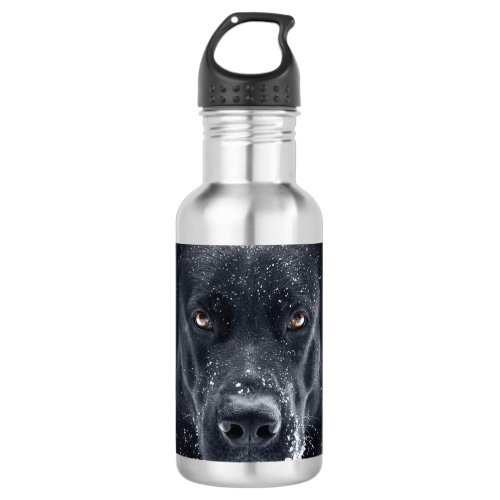 Black German Shepherd Stainless Steel Water Bottle