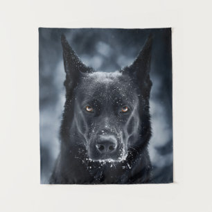 Black German Shepherd Tapestry