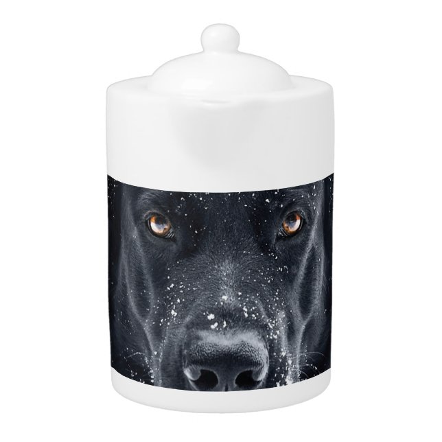 Black German Shepherd Teapot (Front)
