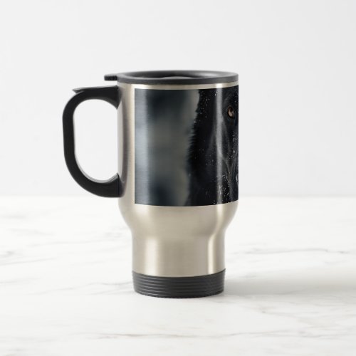 Black German Shepherd Travel Mug