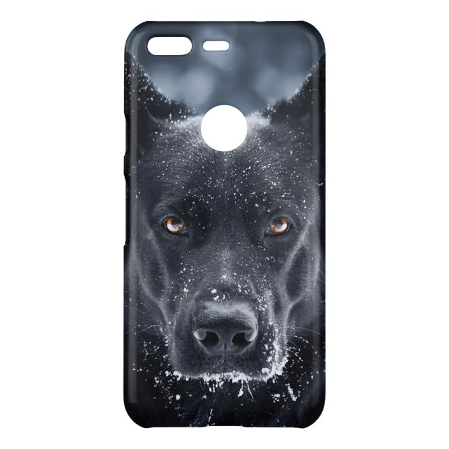Black German Shepherd Uncommon Google Pixel Case (Back)