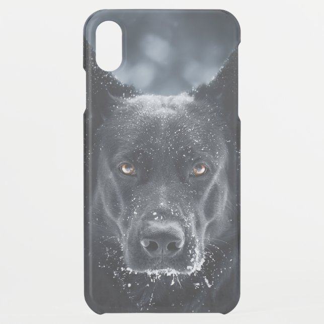 Black German Shepherd Uncommon iPhone Case (Back)