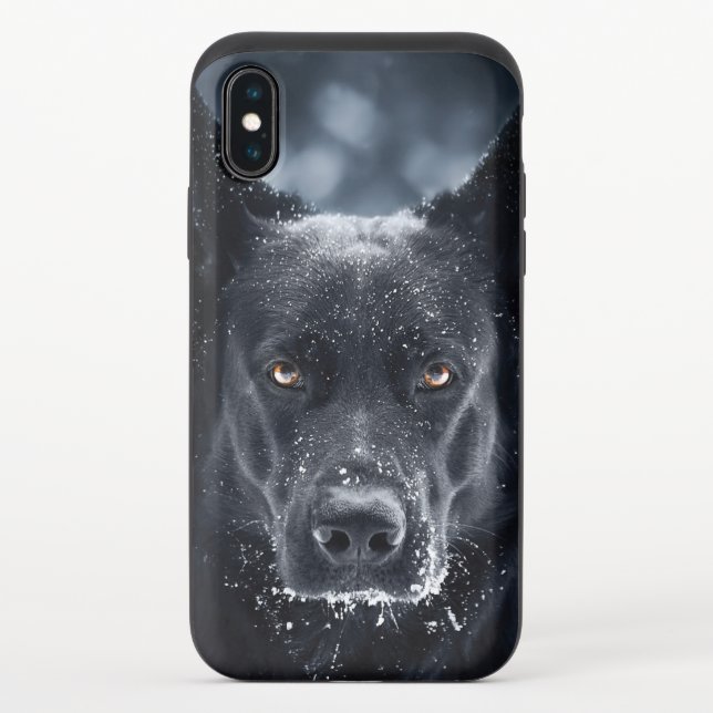 Black German Shepherd Uncommon iPhone Case (Back)