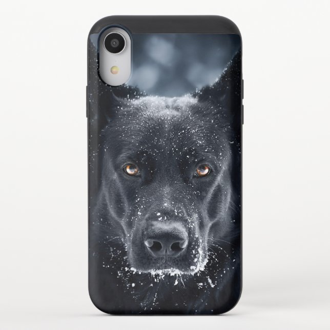 Black German Shepherd Uncommon iPhone Case (Back)