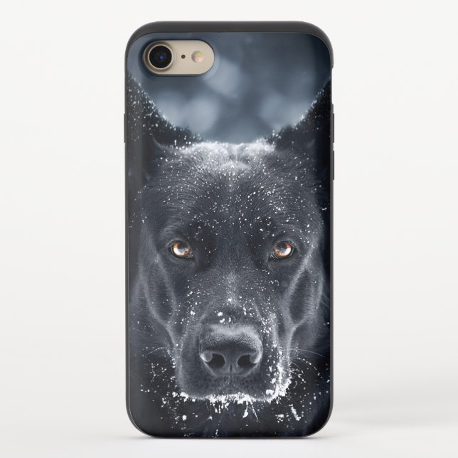 Black German Shepherd Uncommon iPhone Case (Back)