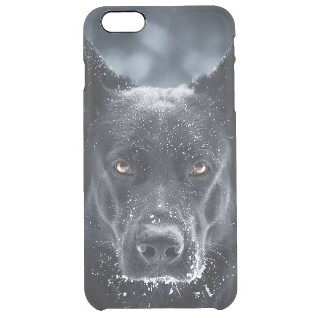 Black German Shepherd Uncommon iPhone Case (Back)