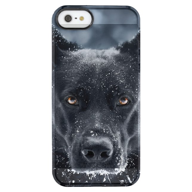 Black German Shepherd Uncommon iPhone Case (Back)