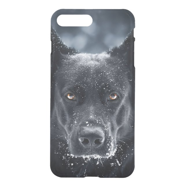 Black German Shepherd Uncommon iPhone Case (Back)