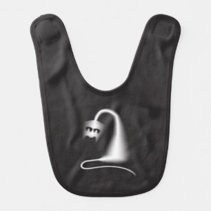 Black ghost cat baby bib