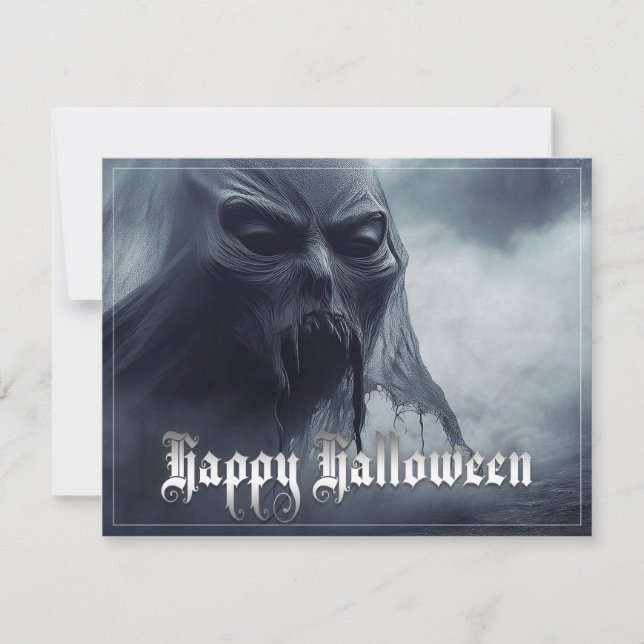 Black ghost in a hellish landscape - Halloween (Front)