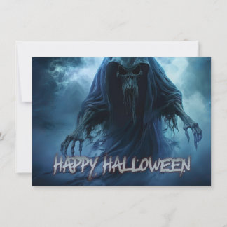 Black ghost in a hellish landscape - Halloween