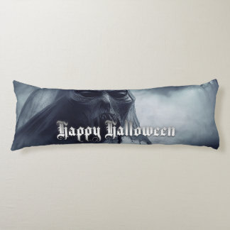 Black ghost in a hellish landscape - Halloween Body Pillow