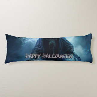 Black ghost in a hellish landscape - Halloween Body Pillow