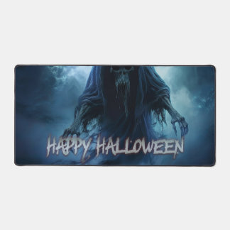 Black ghost in a hellish landscape - Halloween Desk Mat