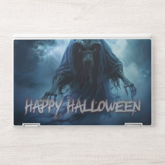 Black ghost in a hellish landscape - Halloween HP Laptop Skin