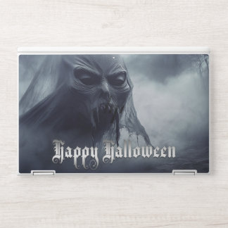 Black ghost in a hellish landscape - Halloween HP Laptop Skin