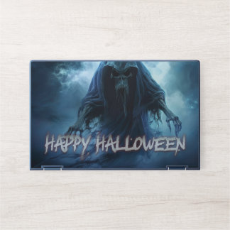 Black ghost in a hellish landscape - Halloween HP Laptop Skin