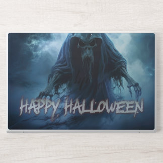 Black ghost in a hellish landscape - Halloween HP Laptop Skin