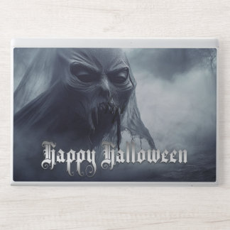 Black ghost in a hellish landscape - Halloween HP Laptop Skin