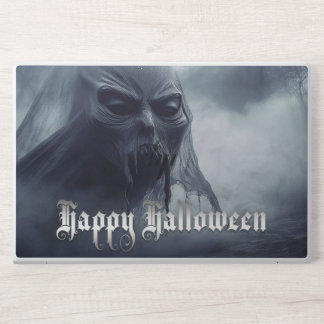 Black ghost in a hellish landscape - Halloween HP Laptop Skin