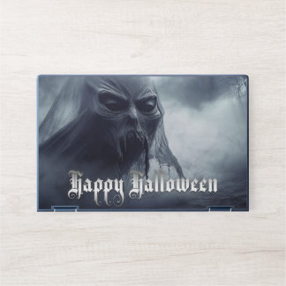 Black ghost in a hellish landscape - Halloween HP Laptop Skin