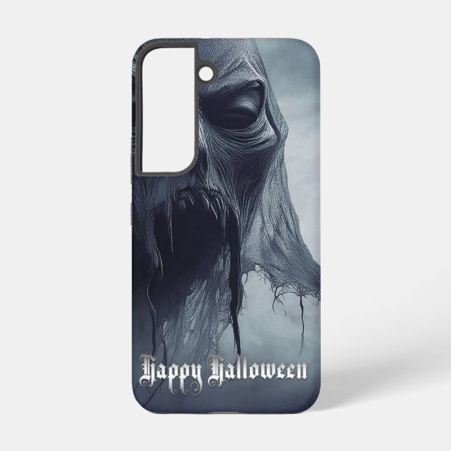 Black ghost in a hellish landscape - Halloween Samsung Galaxy Case (Back)