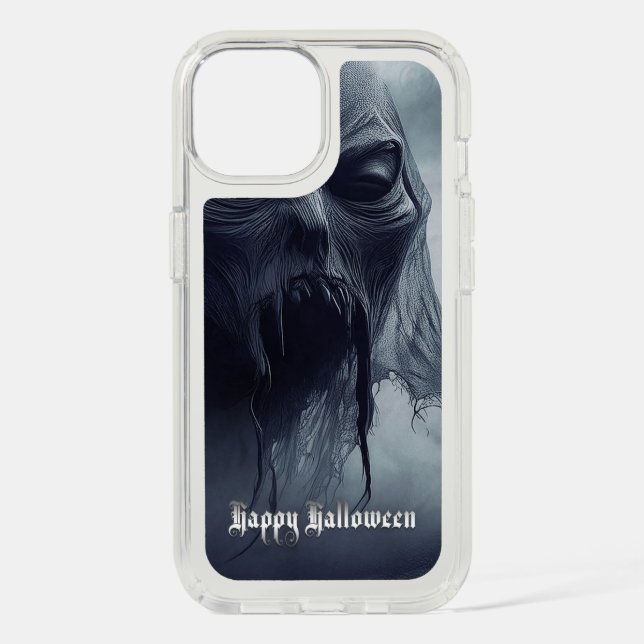 Black ghost in a hellish landscape - Halloween Speck iPhone Case (Front)