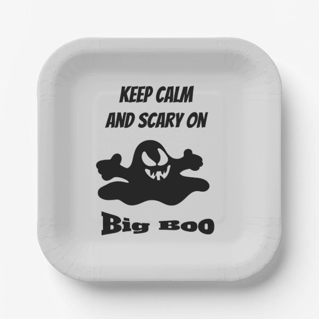 Black ghost  paper plates (Front)