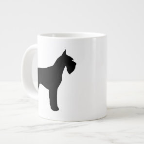 Black Giant Schnauzer Dog Silhouettes Large Coffee Mug