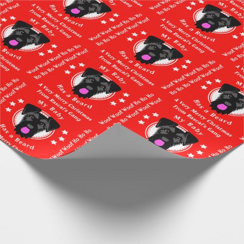 Black Giant Schnauzer or Standard Schnauzer Funny Wrapping Paper
