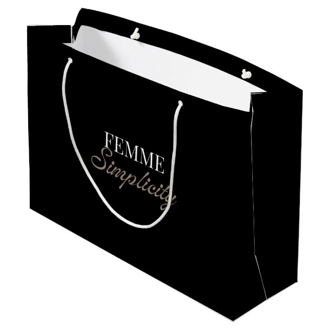 Black Gift bag (Back Angled)