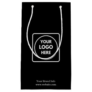 Black Gift Bag Custom Corporate Logo Small Bag