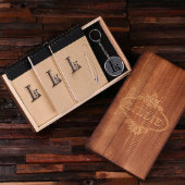 Black Gift Set: Pen, Keychain & Spiral Notebook (Inside)