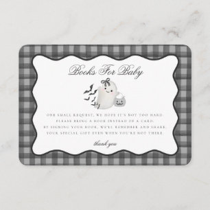 Black Gingham Cute Ghost Books for Baby Insert