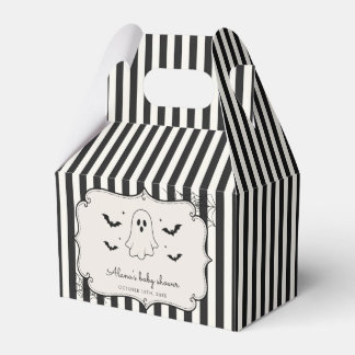 Black Gingham Ghost Halloween Favor Boxes