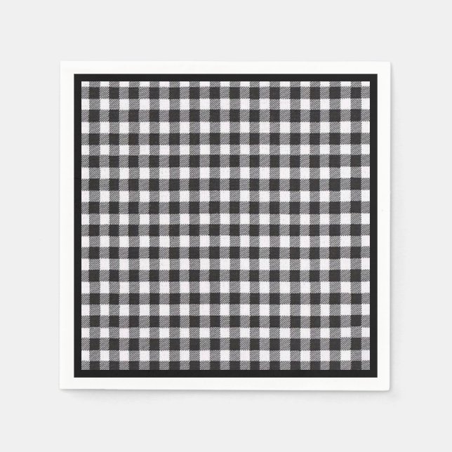 Black Gingham Napkins (Front)