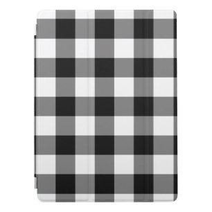 Black Gingham Pattern iPad Pro Cover