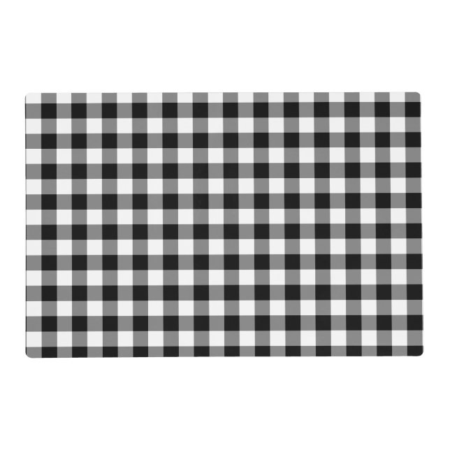 Black Gingham Placemat (Front)