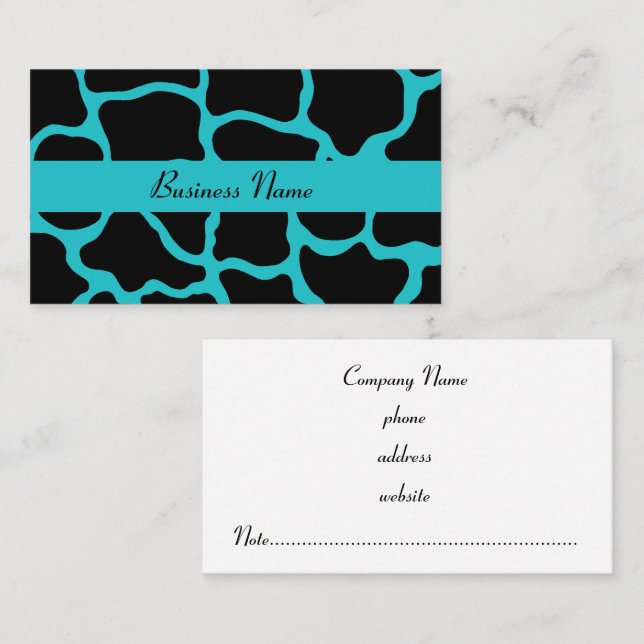 Black Giraffe Business Card (Front/Back)