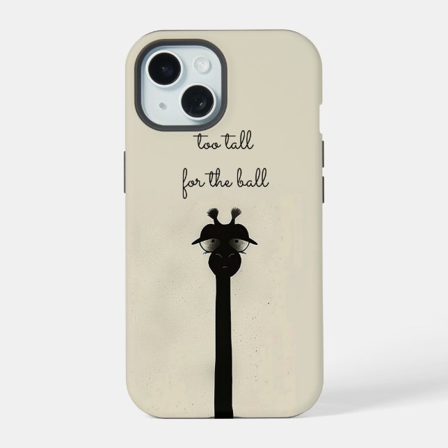 Black Giraffe Iphone Case (Back)