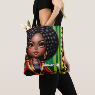 Black girl African American Tote Bag