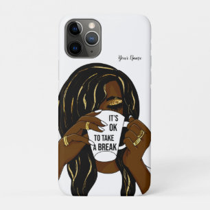 Black Girl Afro American Woman InspirationalQuote iPhone 11 Pro Case