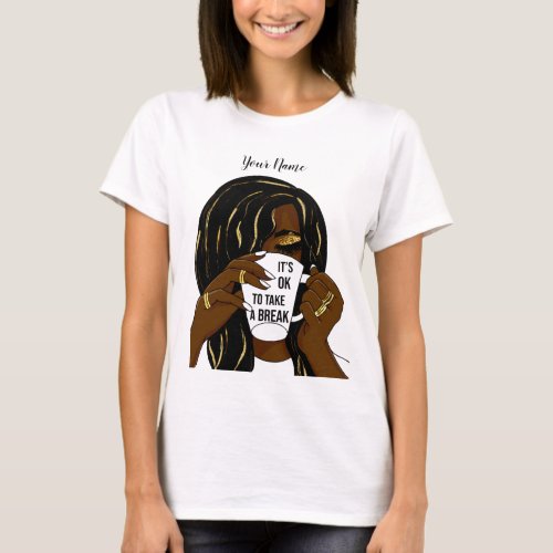 Black Girl Afro American Woman InspirationalQuote  T_Shirt