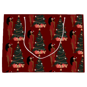 Black Girl Afro Christmas Gift Bag