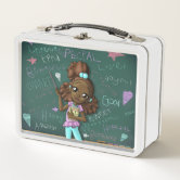 Personalized Lunch Box for Black Girls African American Lunch Box With Princess  Princess Lunch Carrier Black Girl Fairy Lunch Bag 