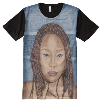 Black Girl Artwork Painting All-Over-Print Shirt