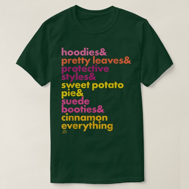 Black Girl AutumnBlack Girl Fall  T-Shirt (Design Front)