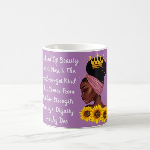 Black Girl Beauty Within Empowering Quote   Coffee Mug