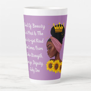 Black Girl Beauty Within Empowering Quote Latte Mug